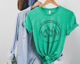 Mountain Bike Tee, Adventure Lover Shirt, Camping Enthusiast T-shirt