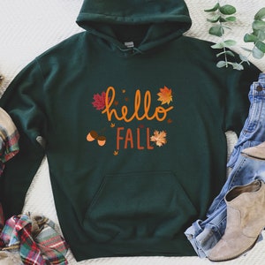 Hello Fall Hoodie, Fall Sweatshirt, Fall Hoodies