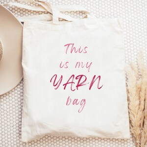 Reusable Tote, Yarn Bag, Project Bag, Knitting Bag