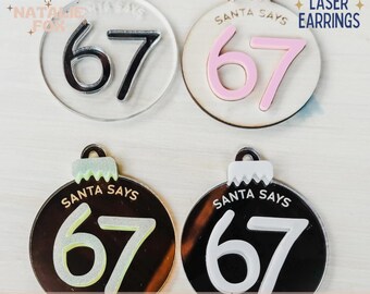 6 7 Christmas Bauble Ornament Laser File, Trendy Holiday Ornament