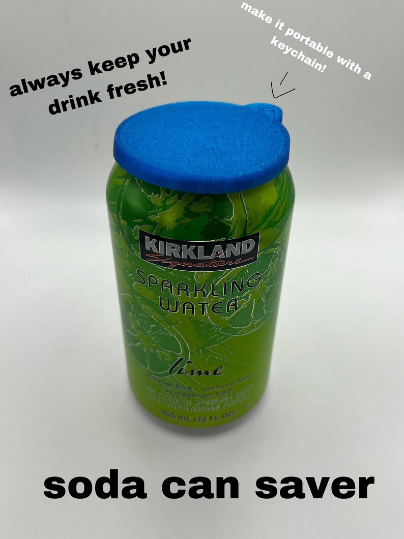 Soda Saver 3D Printed Custom Can Lid for Effortless Sipping Set of 2