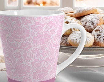 Taza de café con versículo bíblico (Romanos 15:13) o añade tu versículo favorito. Taza de café religiosa, regalo cristiano, diseño floral rosa.
