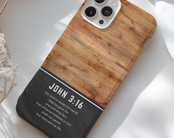 Gepersonaliseerde bijbelvers telefoonhoesje voor iPhone 17 16 15 14 13 12 11 8, Pro Plus Max Mini, voeg je favoriete bijbelcitaat toe, aangepast telefoonhoesje