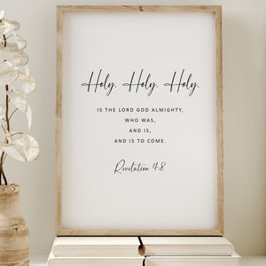 Revelation 4:8, Bible Verse Art - Christian Wall Art Digital Download Jesus Christ, Printable, Religious Gift for Christian Bible Study Gift
