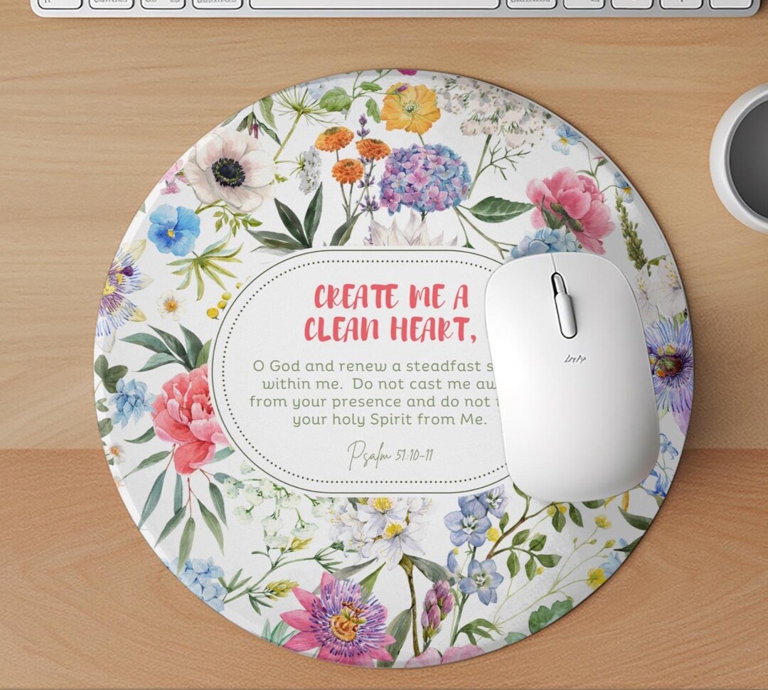 Custom Bible Verse Mousepad Wild Flowers Floral Mouse Pad Christian ...