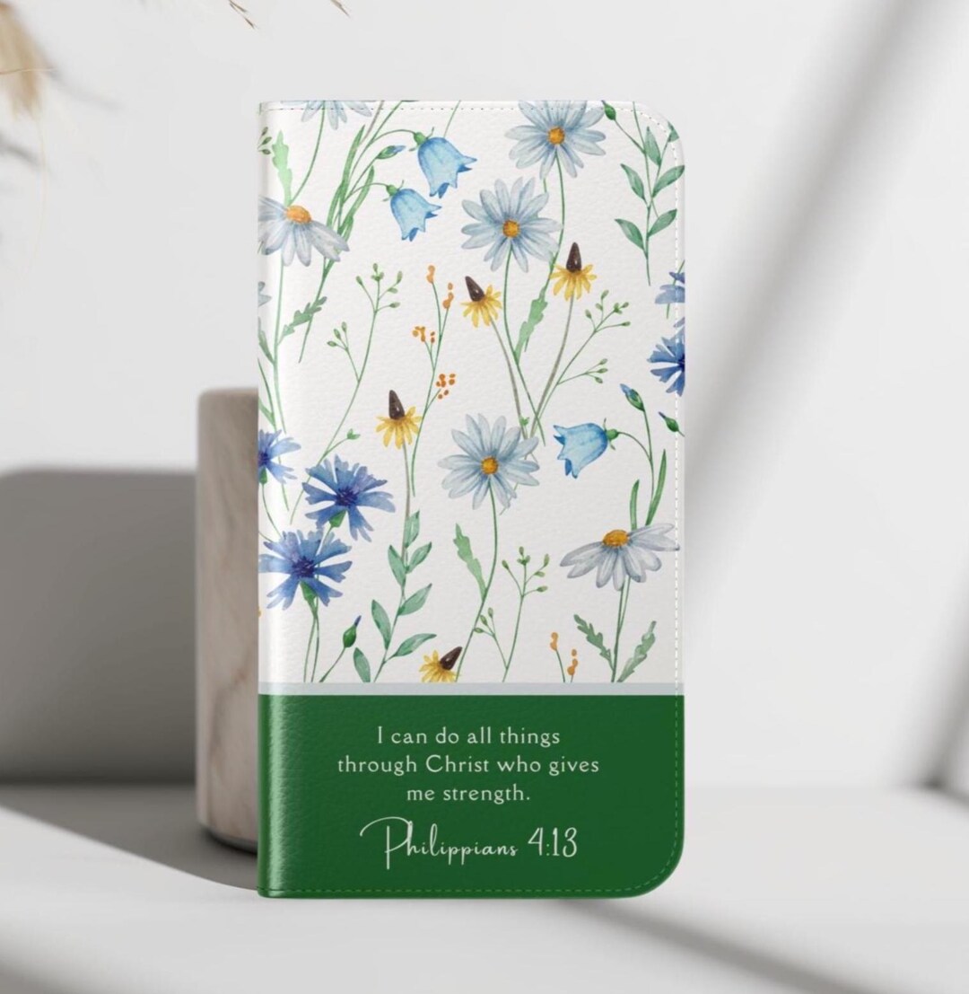 Custom Bible Verse Wallet Phone Case for iPhone and Samsung Galaxy ...
