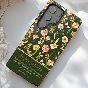 Personalized Samsung Galaxy Bible Verse Phone Case for S25 S24 S23 S22 S21 S20 S10, Plus, Ultra, 20 FE, S10E, Add Your Favorite Bible Quote