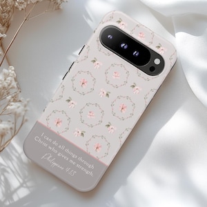 Personalized Bible Verse Phone Case for Google Pixel 9, 9 Pro XL, Add Your Favorite Bible Quote, Women of Faith Phone Case