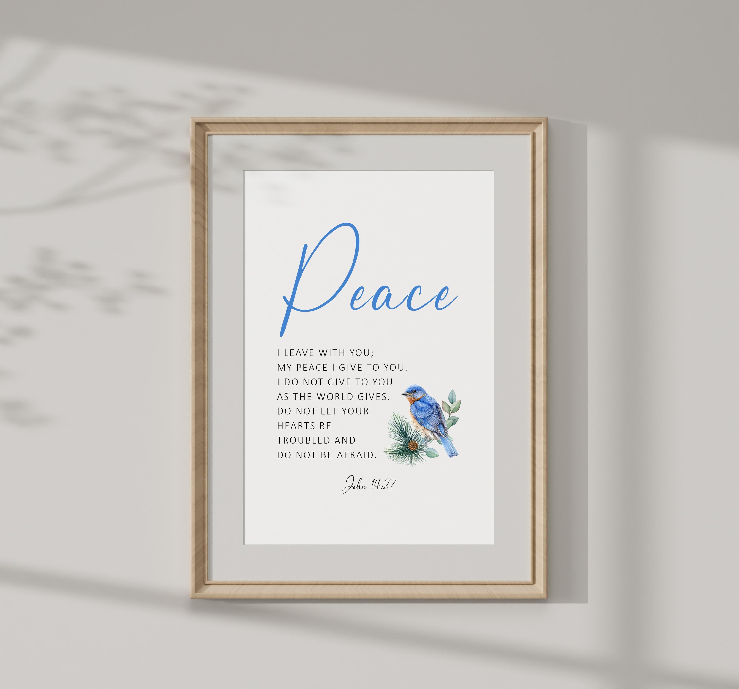Vertical Scripture John 14:27 Bible Verse Art - Vertical, Christian Wall Art, Digital ...