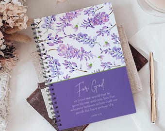 Custom Bible Verse Notebook, Easter Gift Christian Prayer Journal, Bible Study Journal, Devotional Prayer Notebook Biblical Journal Gift