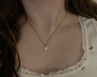 Simple Dainty Heart Necklace, Water Resistant Necklaces, Gifts for her