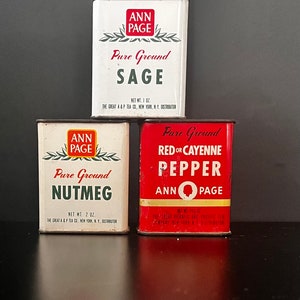 Vintage Ann Page Spice Tins