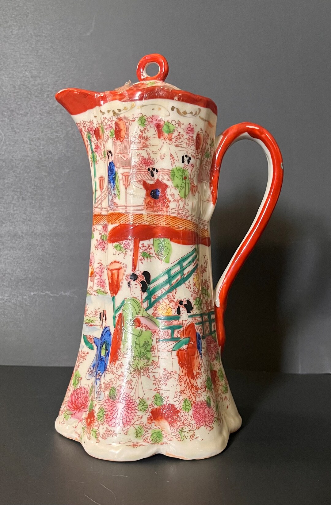 Vintage Hand Painted Geisha Girl Tea Set Etsy