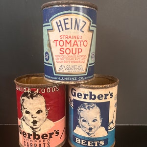 Vintage Baby food cans