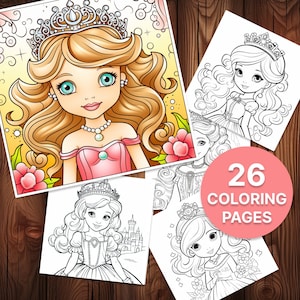 26 Printable Princess Coloring Pages for Kids - Preschool, Kindergarten, Homeschool