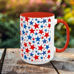 Happy 4th of July | Patriotic Mug, American Flag Gift, Independence Day Mug, Patriotic, Gift for Veteran, Proud American, Ceramic Mug