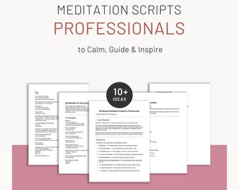 Guided Meditation Scripts Bundle | 10 Profession-Specific Mindfulness Scripts for Workplace Wellness | PDF Instant Download