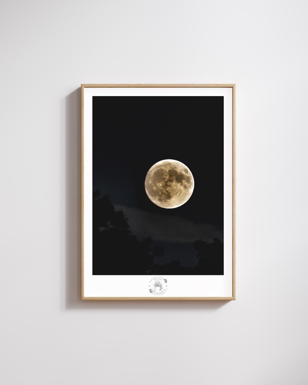 Full Moon Poster – Night Sky Photo – Minimalist Wall Art – Soothing ...