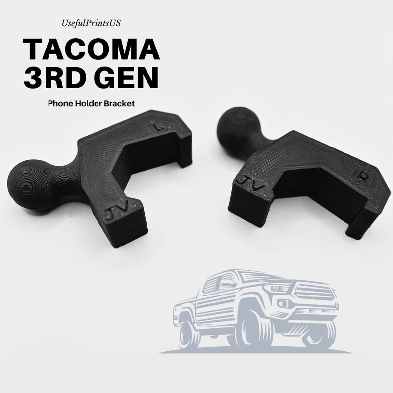 Phone Holder for Toyota Tacoma 3rd generation 3D printed bracket image 1