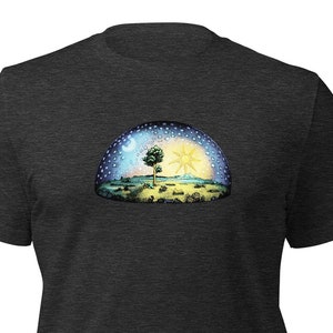 Flat Earth Firmament Above T-Shirt, Waters Above The Firmament, Firmament Of Genesis 19:1, Flat Earth Dave