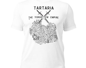 Tartaria l'empire oublié T-shirt, Terre de Tartarie, T-shirt de la conspiration, Tartaria, unisexe, Terre plate, Mensonges de l'histoire