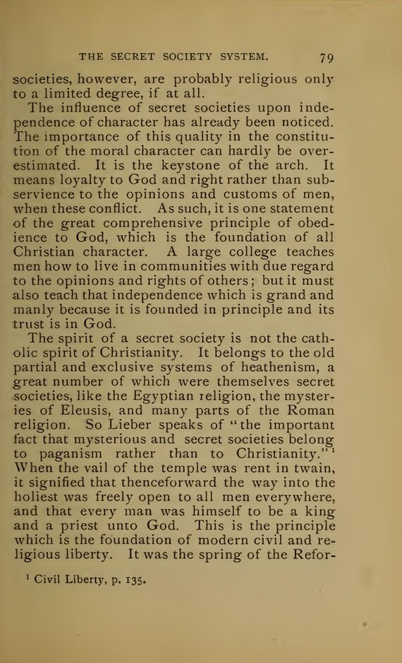 Secret Society System 1882, Secret Societies Book, Hidden Power