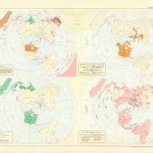 Mapa del Tratado Antártico, Descarga digital, Mapa de la Tierra plana, Commonwealth, Organización del Tratado, Plan Colombo, Mapa azimutal, Impresión, Póster