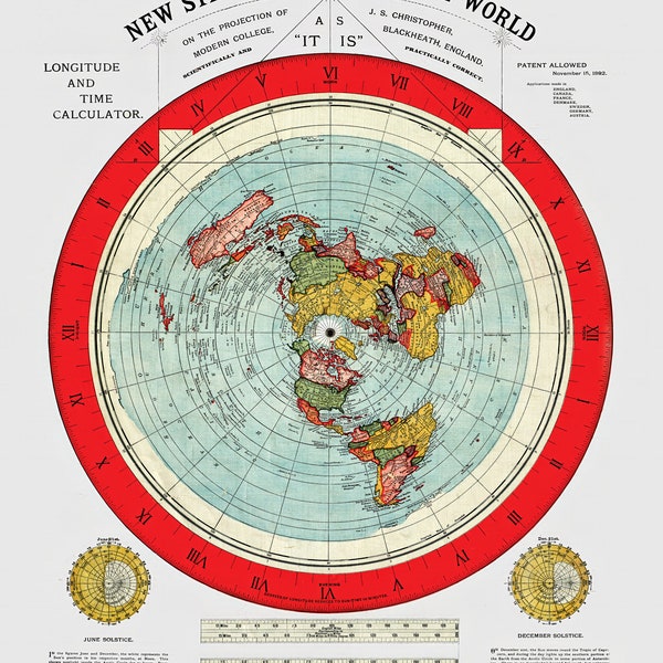 Gleason's Map Super High Resolution, Digital Download, Flat Earth Map Upscaled, New Standard Map of the World, Super High Resolution