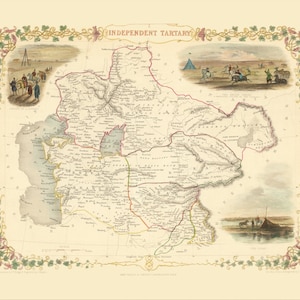 Unabhängiger Tartary, digitaler Download, Tartary Karte, vergessene Geschichtskarte, Verschwörungstheorie Karte, High Definition Karte, Tartaria
