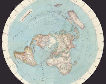 Carte de la terre plate Erd-Globus de Henze, téléchargement numérique, carte azimutale, téléchargement numérique de la terre plate, Projection de la terre plate