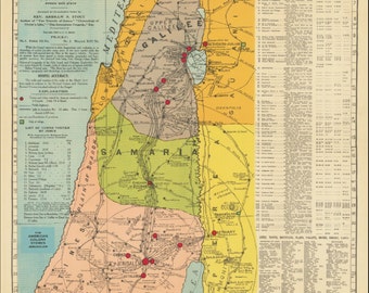 Palestine Student Map, Digital Download, School Map, Jerusalem, Bethlehem, Old Testament, New Testament, Map, Jesus, Ancient Biblical Map