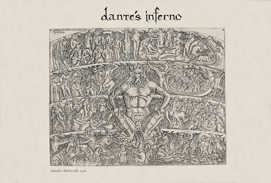 Dante's Inferno, Digital Download, Dante's Inferno Illustration