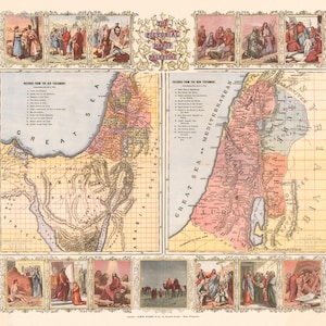 Die bildhafte Karte von Palästina, digitaler Download, fantastische Karte von Palästina, verbesserte Qualität, bunte palästinensische Karte zum Download