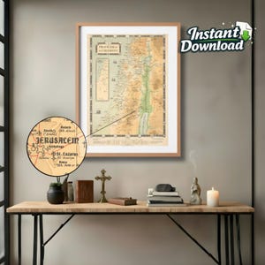 Palestina de las Cruzadas, Descarga digital, Mapa del período de las Cruzadas, Mapa histórico de Israel