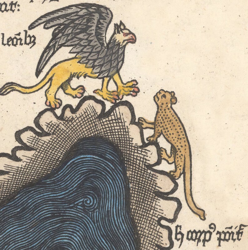 World Map Upscaled, Digital Download, Flat Earth Map, Pre