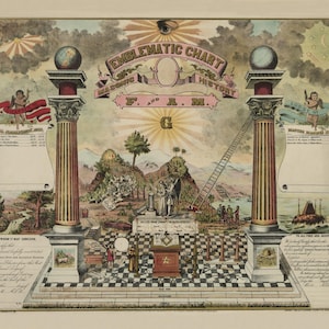 Emblematic Chart and Masonic History of Free and Accepted Masons ...