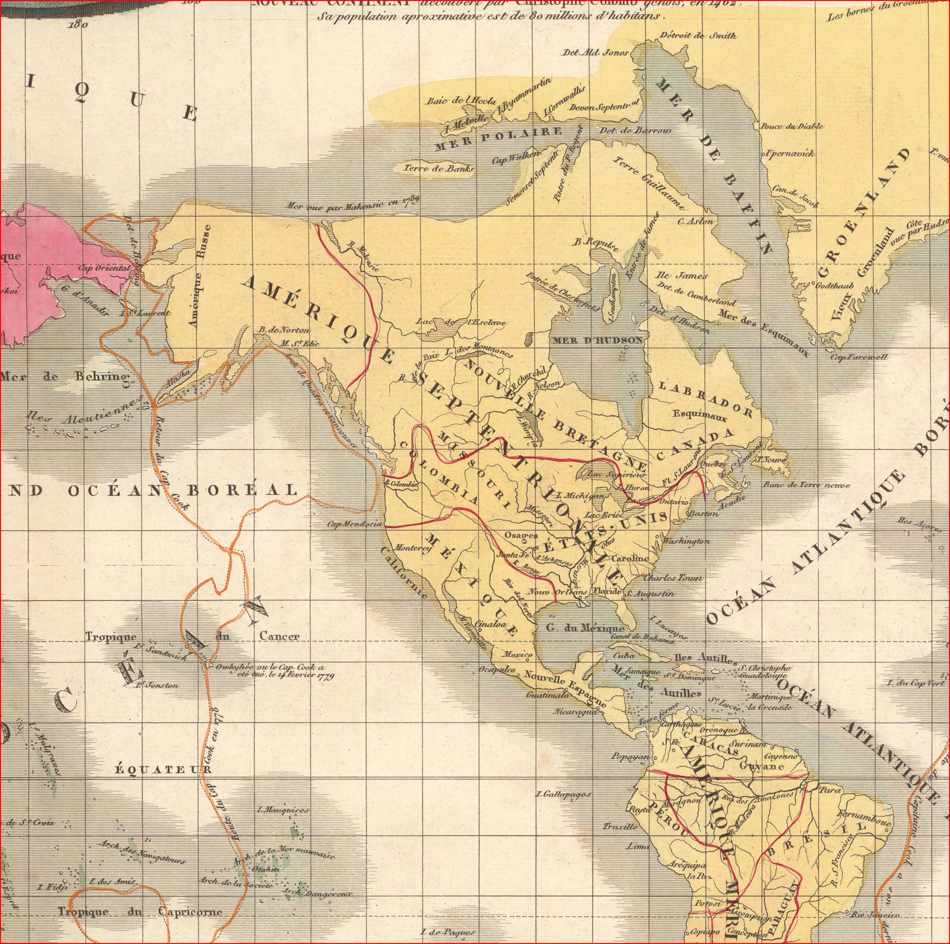世界大地図 1418年、中国の鄭和提督が作成した地図。コロンブスが「発見」する70年