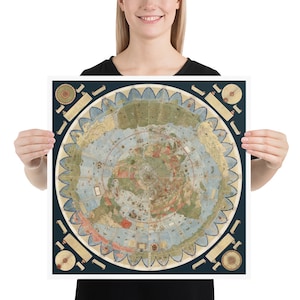 Poster Monte Urbano, poster, poster platte aarde, platte aarde, Monti, 1544, poster stationaire aarde