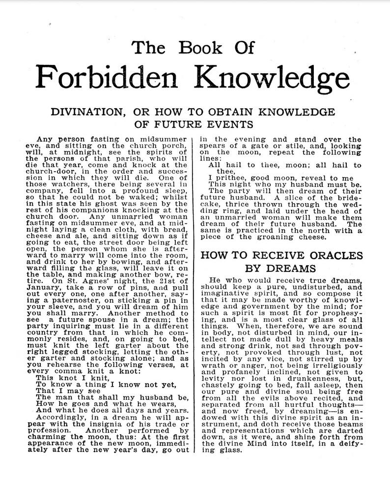 knowledge of future events