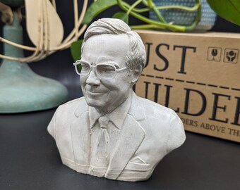 El busto de hormigón de Warren Buffett