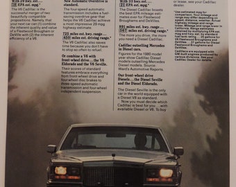 1981 Cadillac DeVille Mileage Full Page Color Print Ad