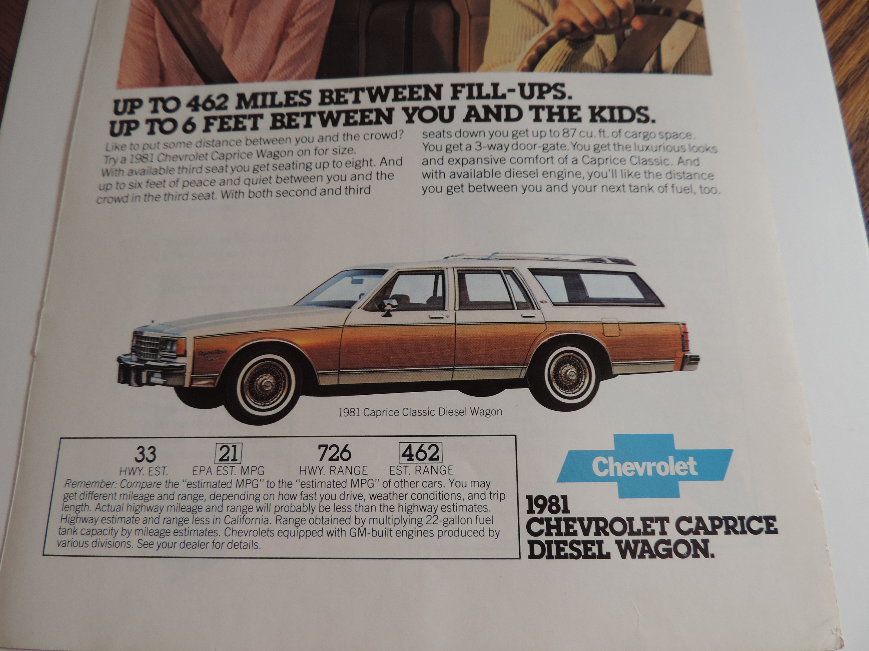 1981 Chevrolet Caprice Classic Diesel Wagon Full Page Color Print Ad - Etsy, image size:3000x2250