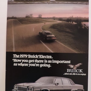 1979 Buick Electra Sedan Full Page Color Print Ad