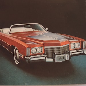 1971 Cadillac Eldorado Convertible Full Page Color Print Ad