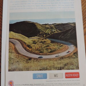 1961 British Motors Corp - Sprite, MG, Austin Healey Full Page Color Print Ad
