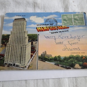1940s Vintage MEMPHIS Tennessee Souvenir Photographic Booklet