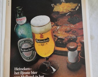 1970s Heineken Beer Full Page Color Print Ad