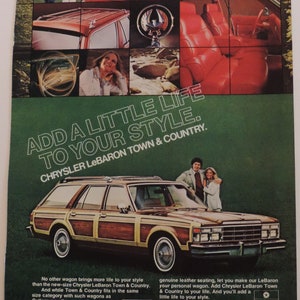 1978 Chrysler LeBaron Town & Country Wagon Full Page Color Print Ad