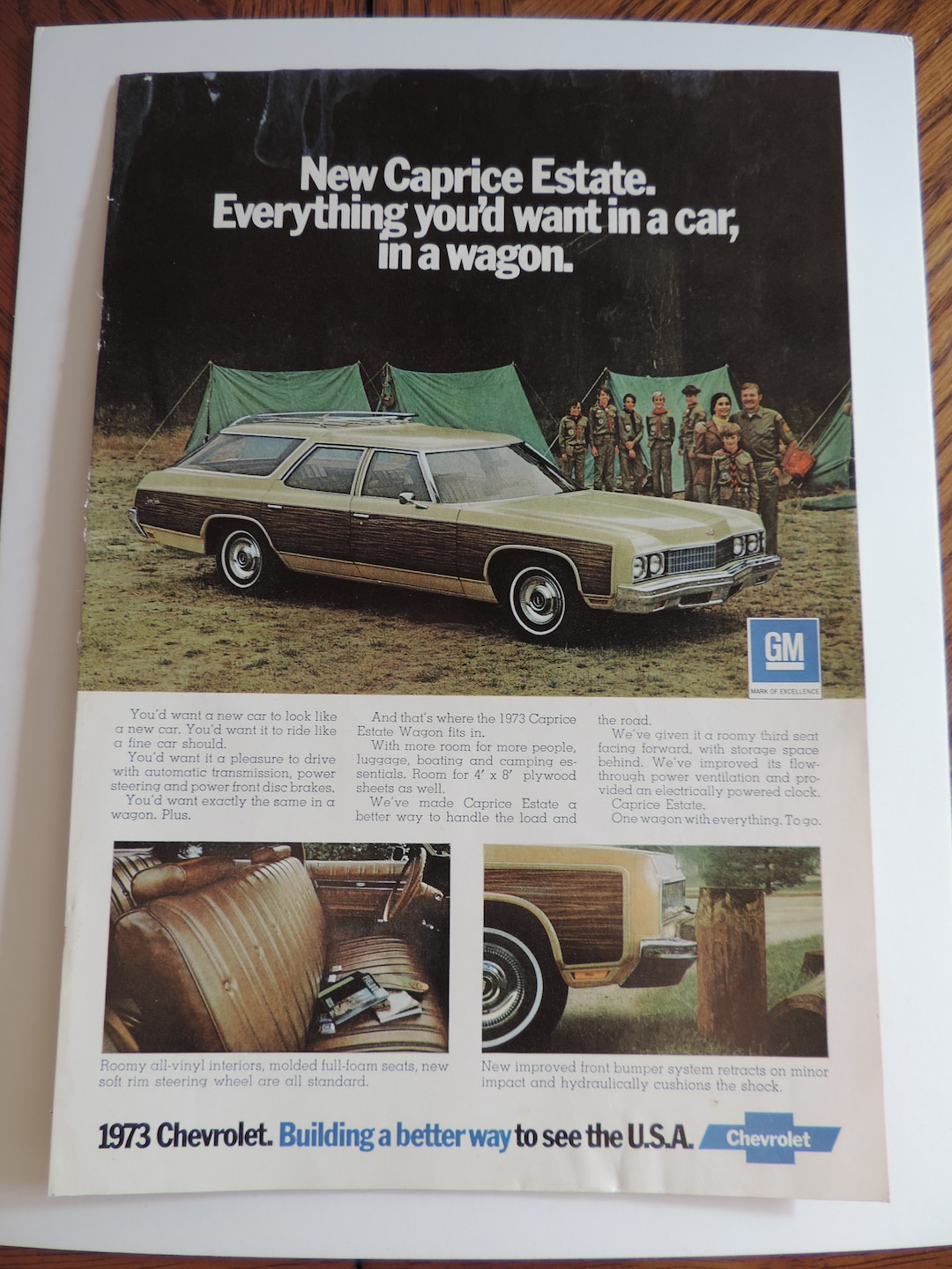 1973 Chevrolet Caprice Estate Wagon Full Page Color Print Ad - Etsy