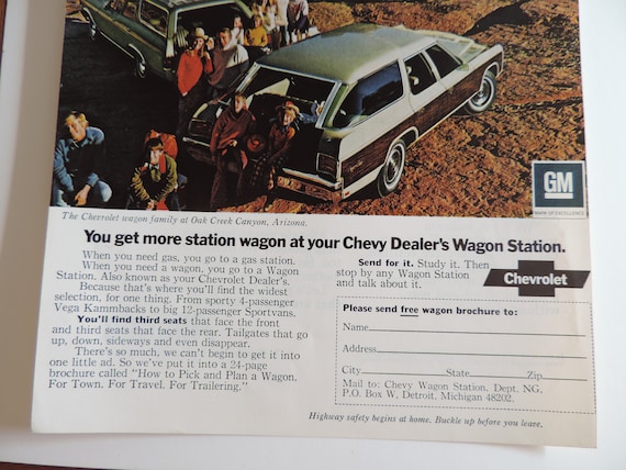 1972 Chevrolet Station Wagons Full Page Color Print Ad - Etsy